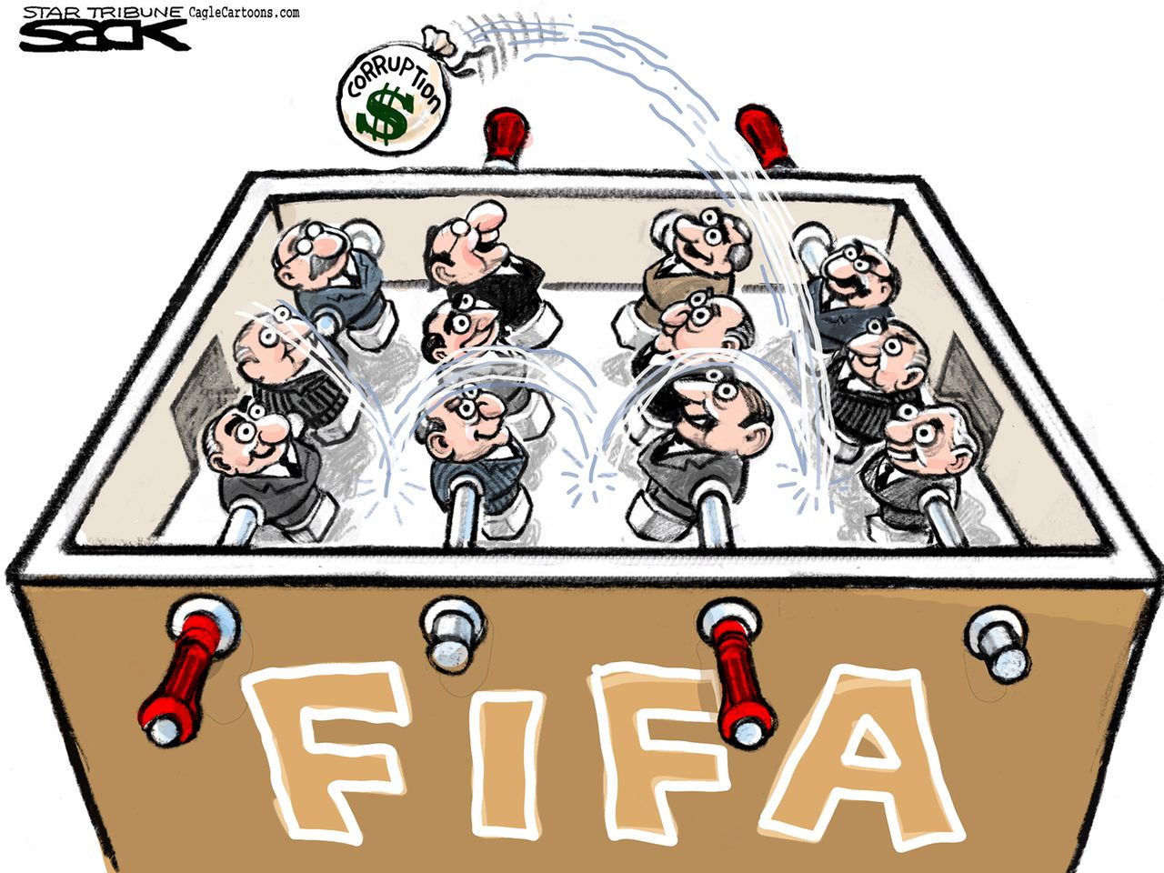 Editorial cartoon FIFA Corruption