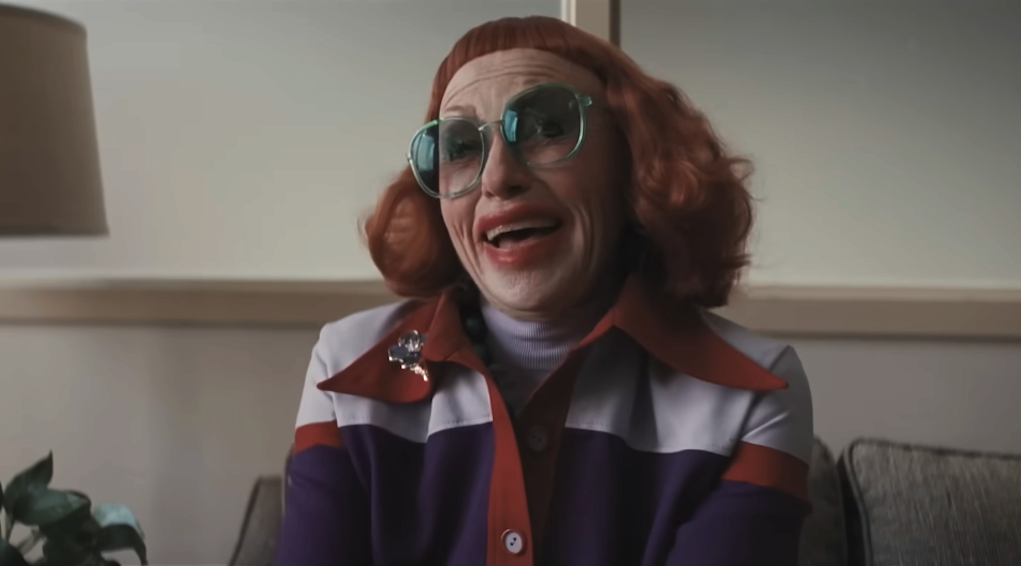 Gladys laughing in Weapons