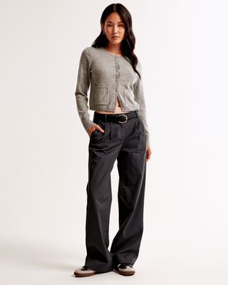 Celana Twill Khusus A&f Sloane Low Rise