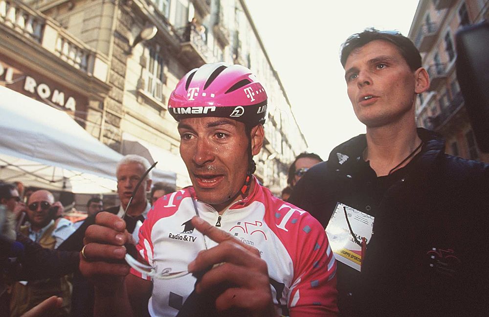 Erik Zabel after winning the 1998 Milan-San Remo
