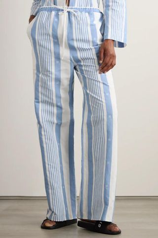 Givenchy Striped cotton and linen-blend pants