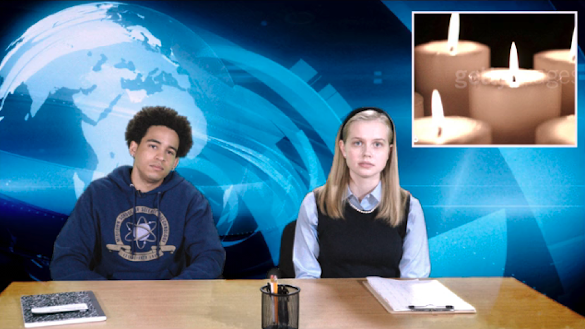 Betty Brant and Jason Ionelle explaining The Blip in Spider-Man: Far From Home