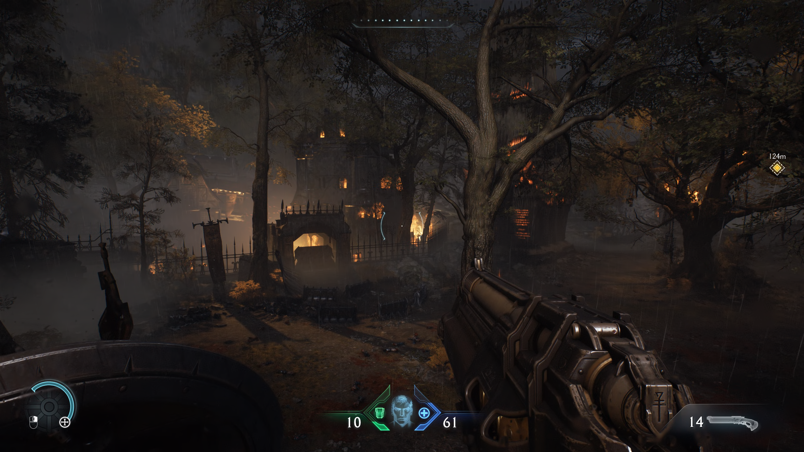 A village in Doom: The Dark Ages, running on GeForce Now Ultimate