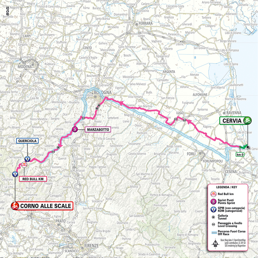 Route information for the 2026 Giro d'Italia