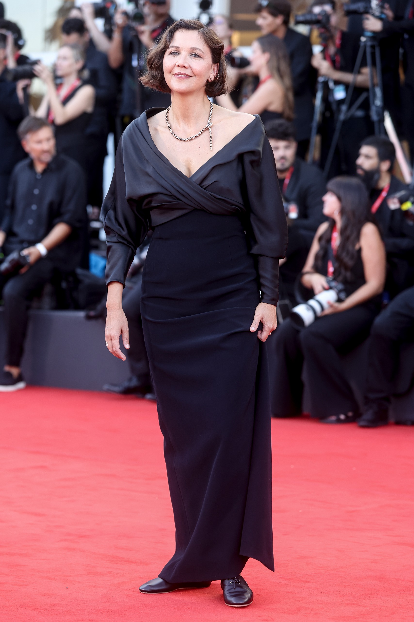 Maggie Gyllenhaal's red carpet look at the 2026 Venice Film Festival