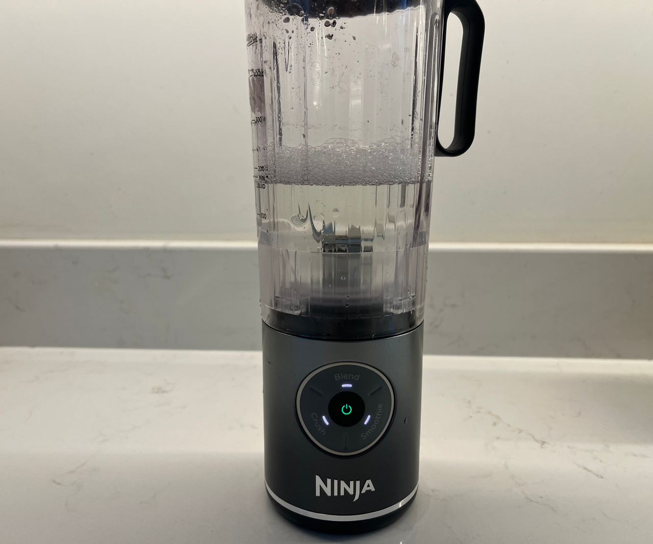 The Ninja Blast Max with ice water insdide