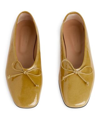 Patent Leather Ballet Flat - Beige - Arket Gb