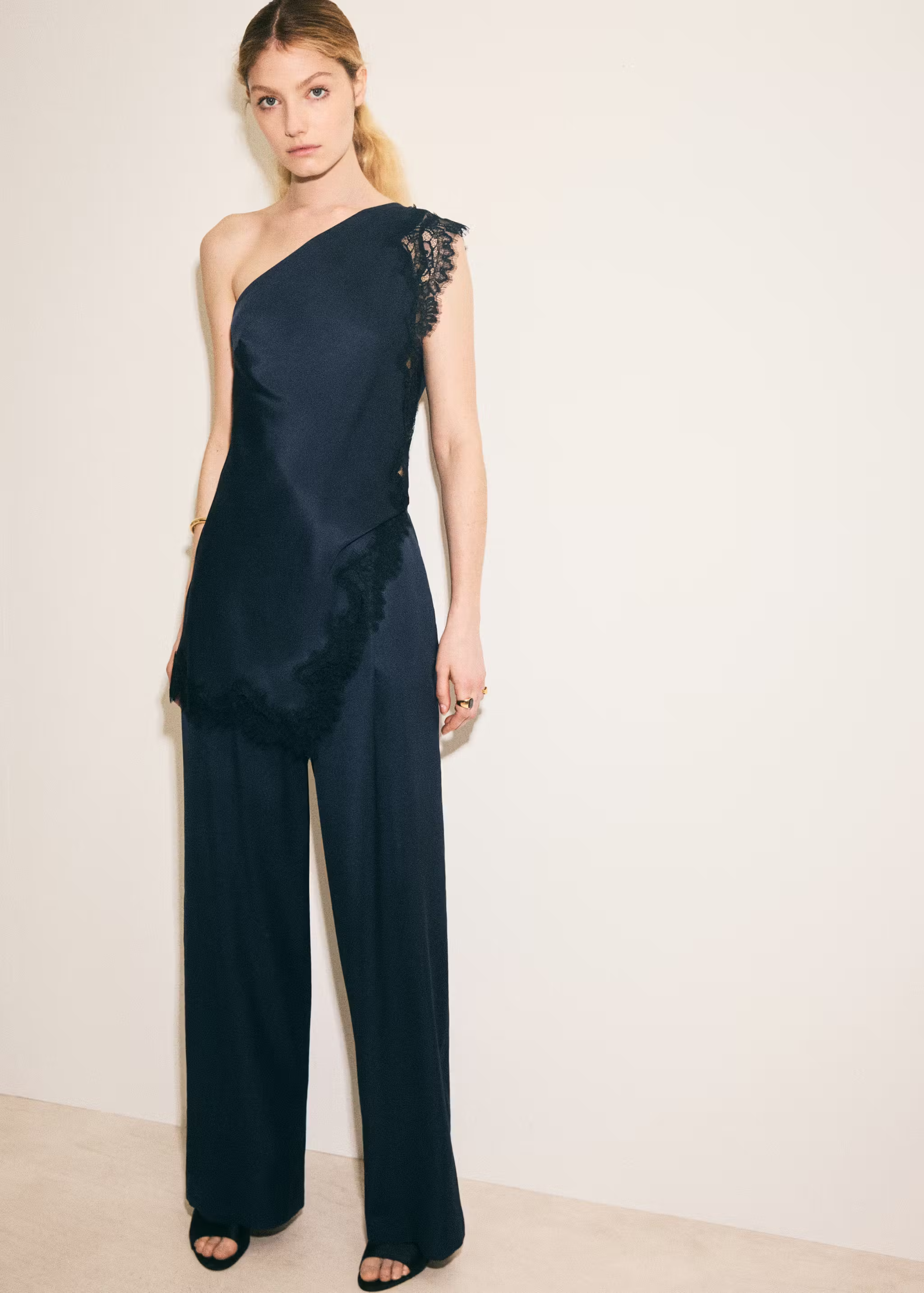 MANGO, Satin Straight-Fit Trousers