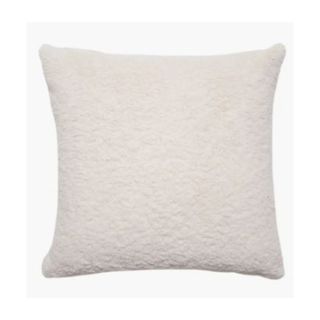 white fleece throw pillow