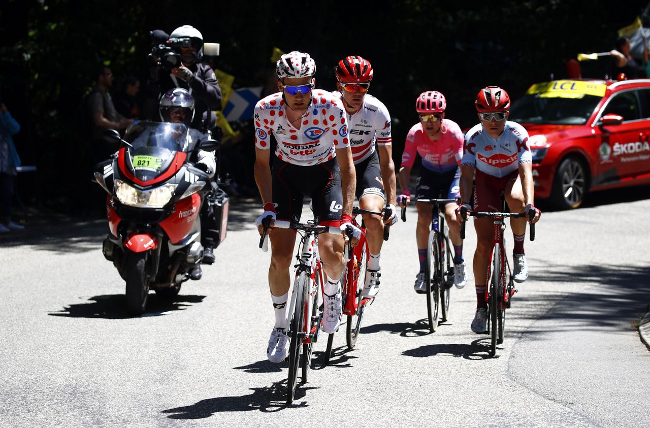 Tim Wellens (Lotto Soudal) leads the breakaway