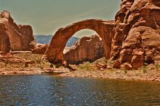 A natural bridge is a subtype of arch that has been formed primarily by running water
