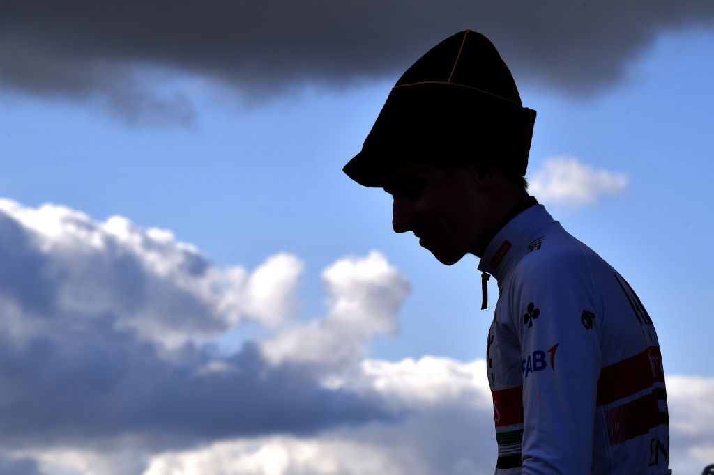 Tadej Pogacar on the podium