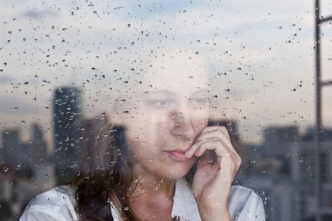 Anxious woman, anxiety, stress