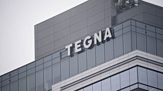 Signage is displayed outside Tegna Inc. headquarters in McLean, Virginia, U.S., on Friday, March, 13, 2020.