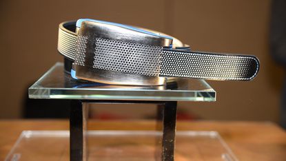 Belty, a smart belt from Paris-based Emiota, is displayed at CES Unveiled, the opening event for the media preview days at the 2015 Consumer Electronics Show, January 4, 2015 in Las Vegas, Ne