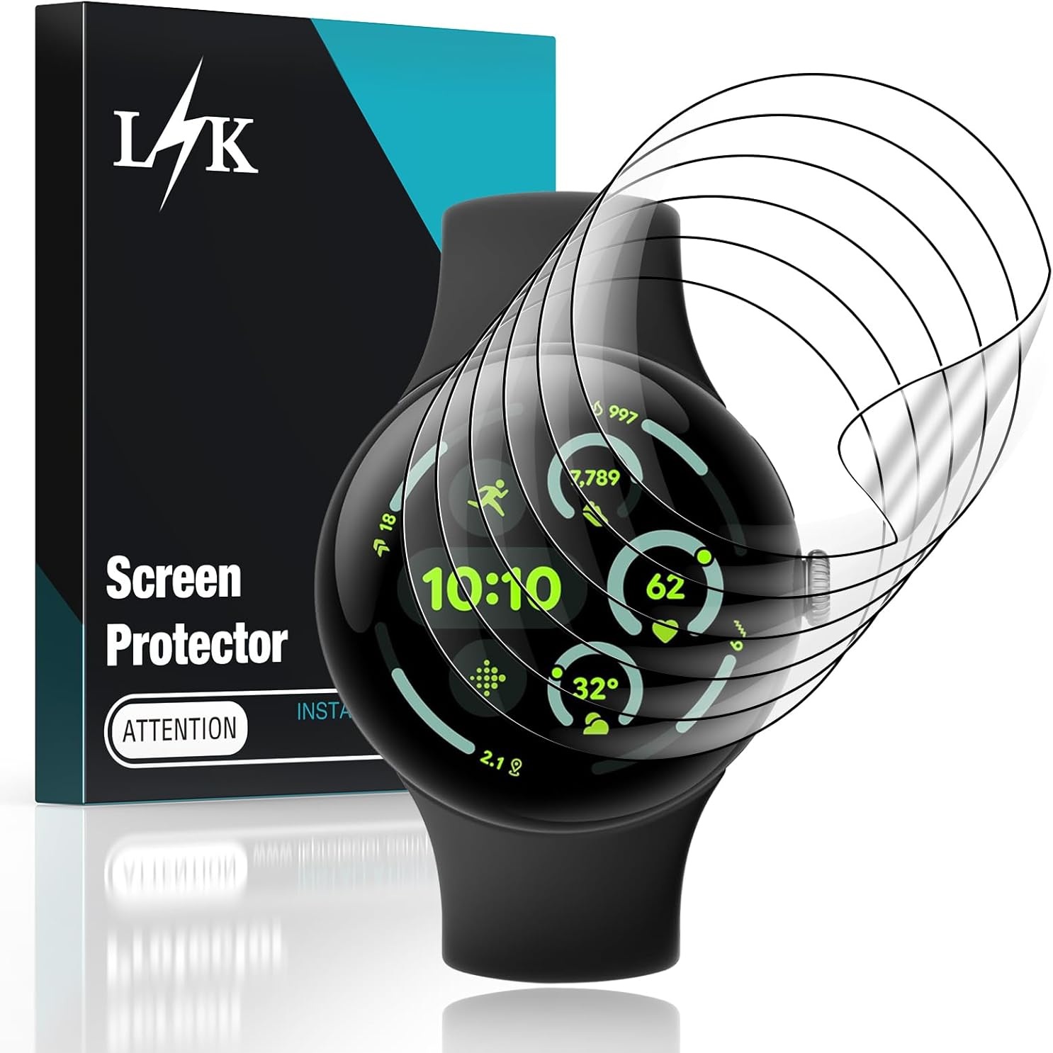LK 6 Pack TPU Screen Protector for Google Pixel Watch 4