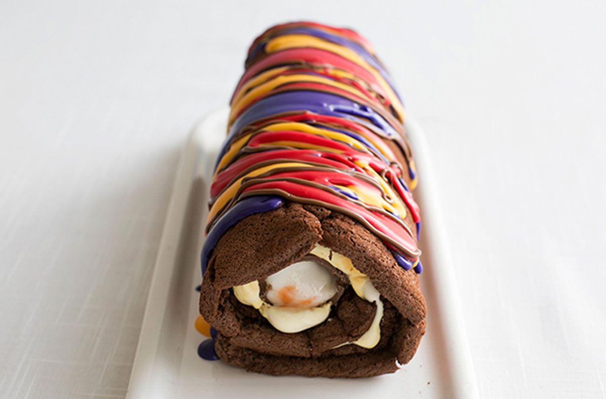 Creme Egg roulade