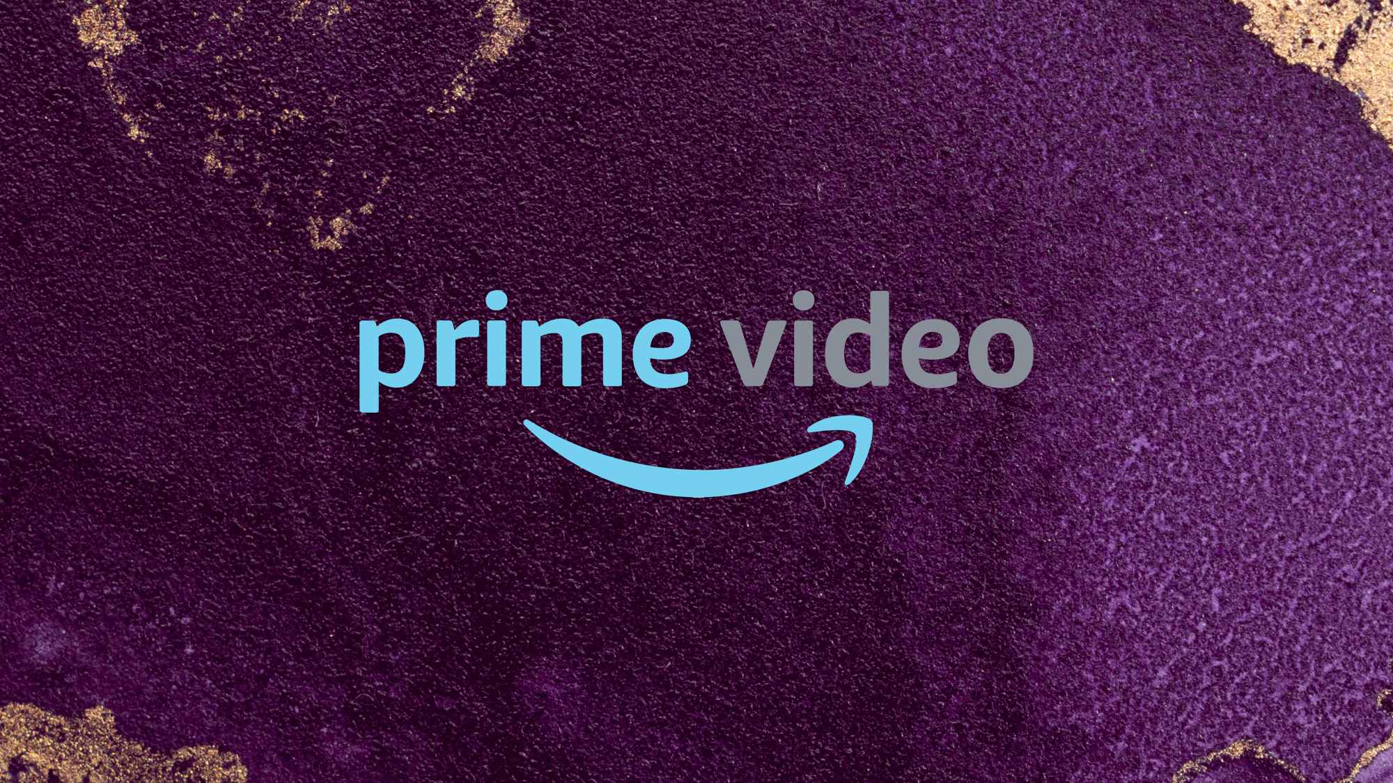Prime Video logo on a purple gold background