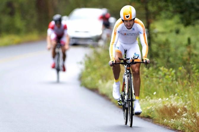 Javier Megias (Novo Nordisk) out on the course