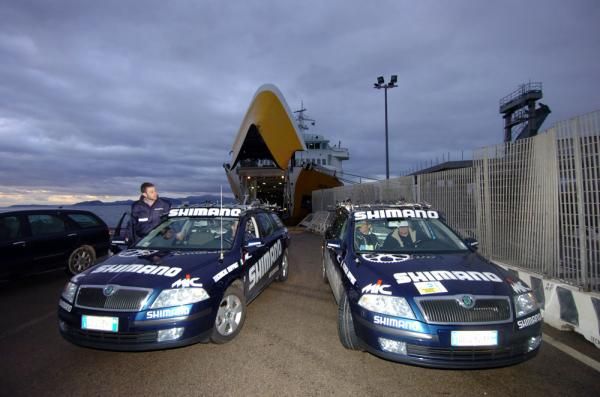 Shimano's neutral service vehicles return to dry land.
