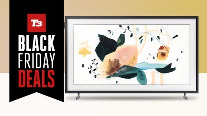 Samsung 32-inch TV with a sign saying Black Friday deals