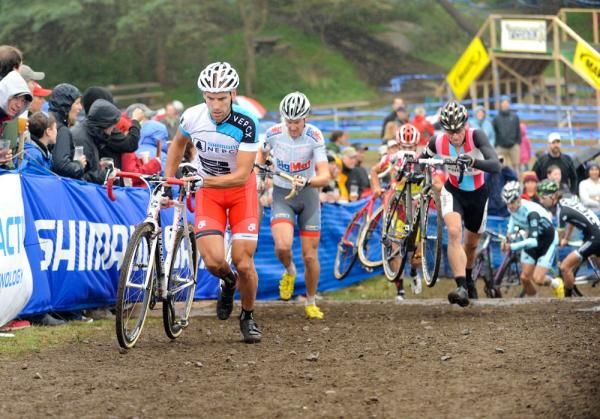 Christian Heule in the Shimano NEPCX Series leader's jersey