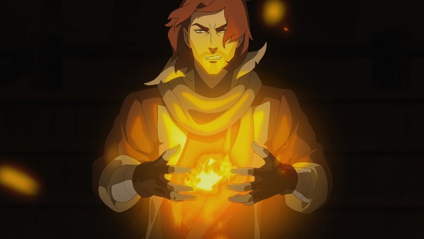 Caleb uses his magical powers to conjure a fireball in The Mighty Nein episode 3