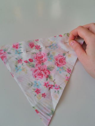 How to make bunting step three