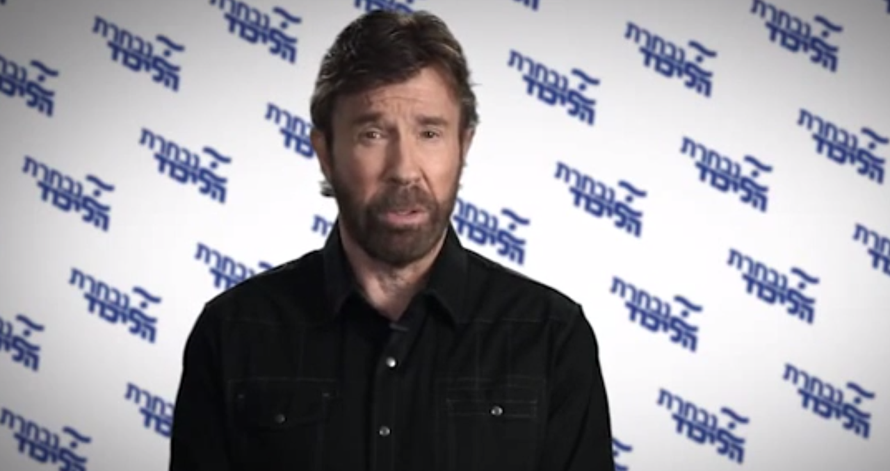 Chuck Norris in his pro-Netanyahu ad