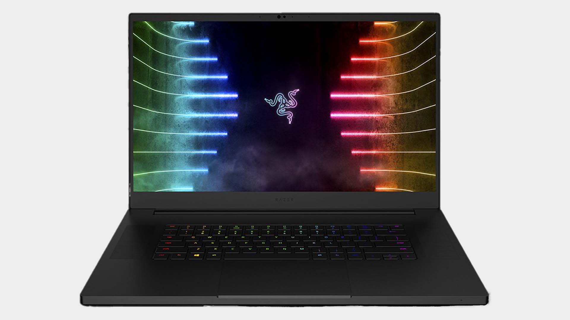 Razer Blade Pro 17 laptop on a grey background
