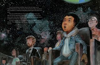 A young Neil deGrasse Tyson is wowed by the Hayden Planetarium in a page from "Starstruck."