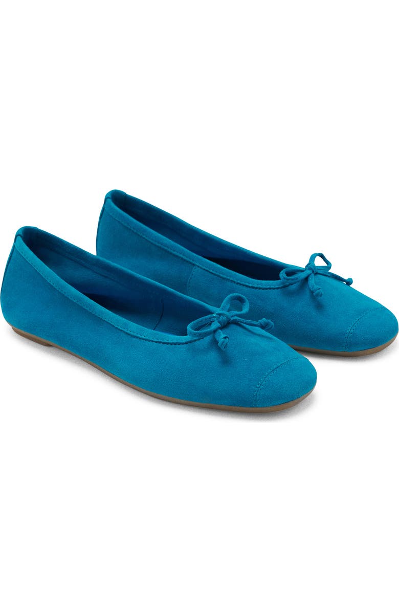 Cap Toe Suede Ballet Flat