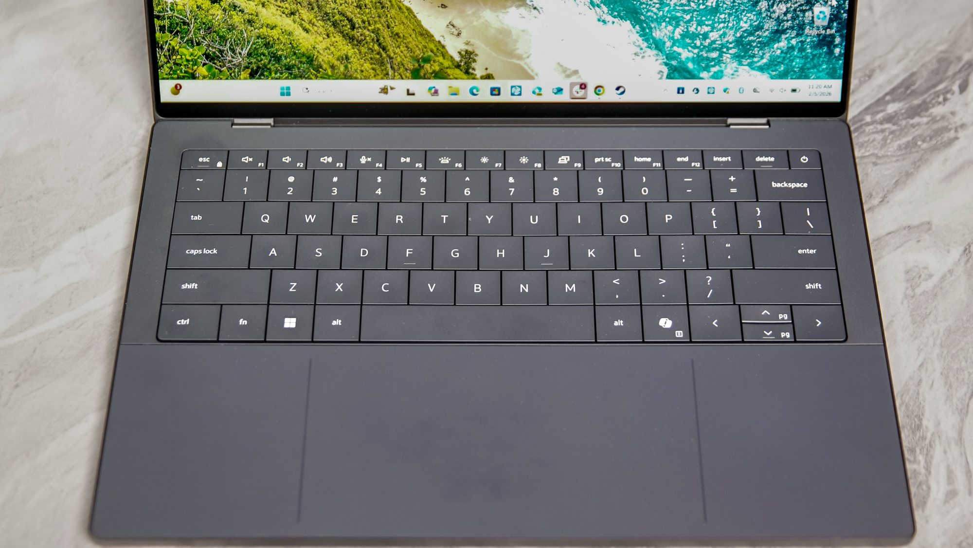 Dell XPS 14 (2026) with the keyboard showing.