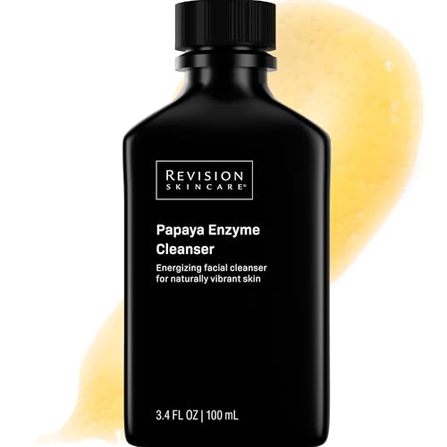 Revision Skincare Papaya Enzyme Cleanser, Energizing Facial Cleanser With Salicylic Acid, Soothing and Exfoliating, 3.4 Fl Oz