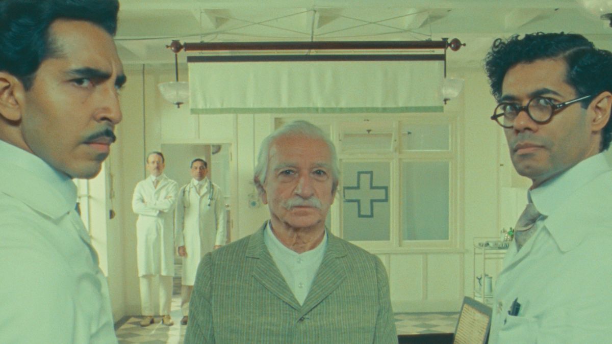 Dev Patel, Ben Kingsley, and Richard Ayoade in The Wonderful Story of Henry Sugar