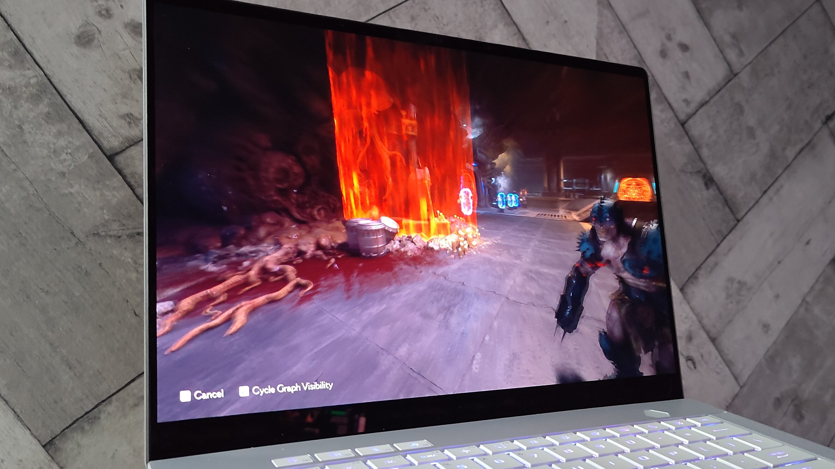 Doom The Dark Ages benchmark on RTX 5070 Ti gaming laptop