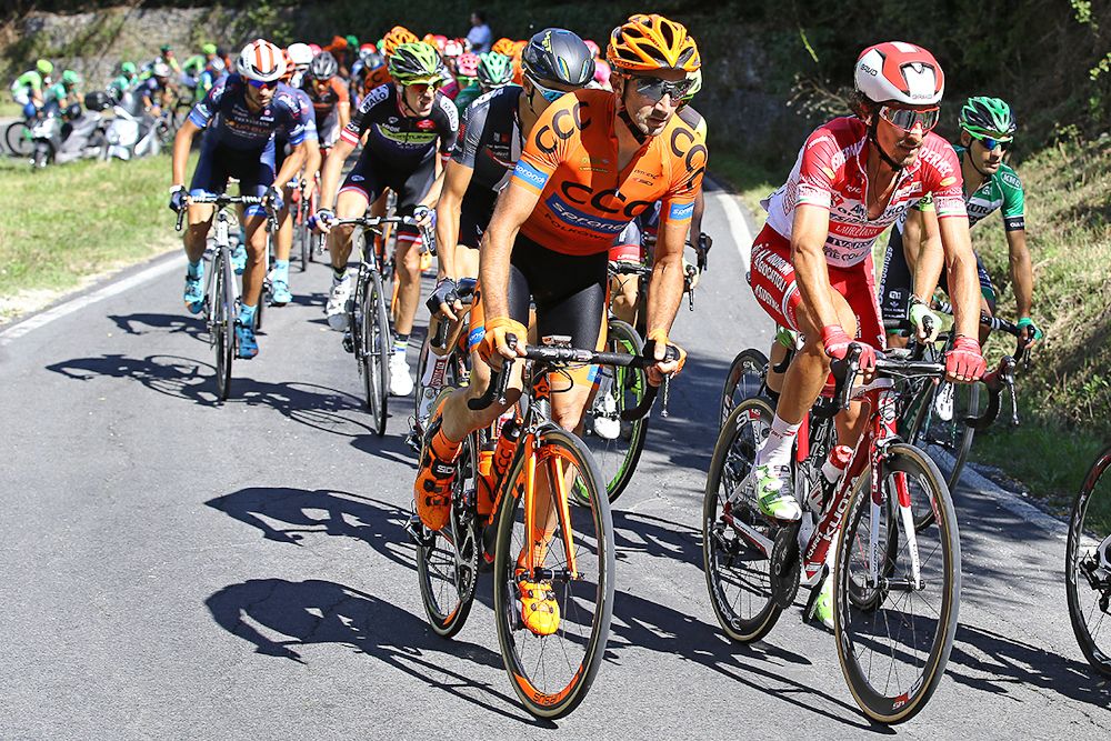 Davide Rebellin in action at Memorial Marco Pantani
