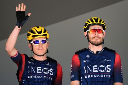 Luke Rowe and Geraint Thomas at the 2022 Tour de France
