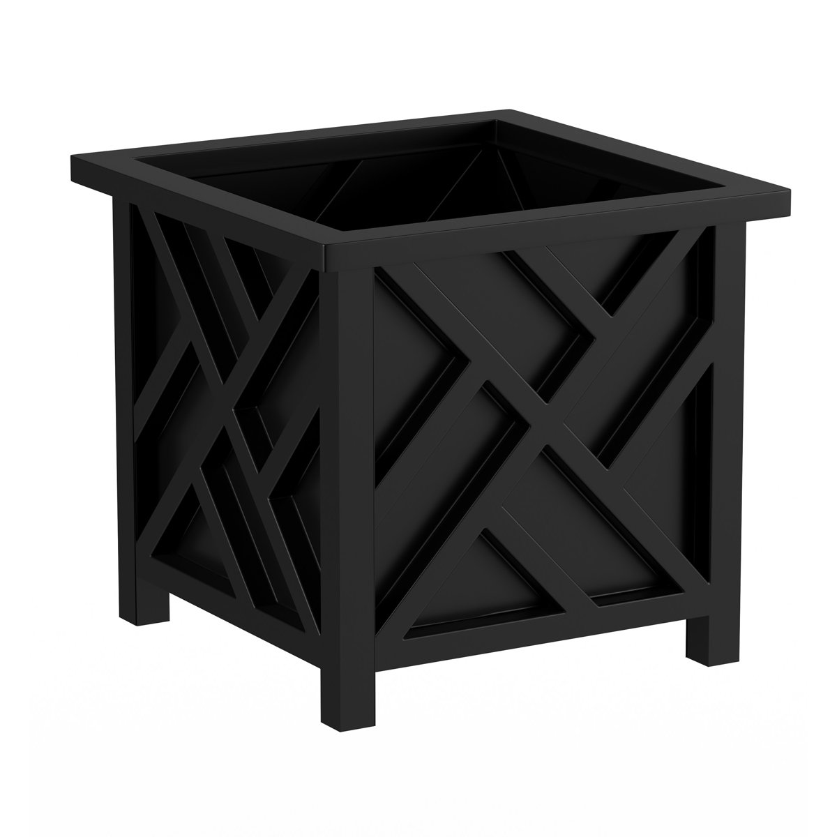 Gracie Oaks Calista Lattice Box Decorative Outdoor Flower or Plant Pot Garden D&amp;eacute;cor &amp;amp; Reviews | Wayfair