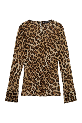 Mango Leopard Print Blouse (Was $50) 