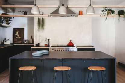 Black IKEA kitchen with fronts by Husk