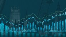 Financial chart concept image representing investment funds