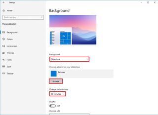 Windows 10 slideshow background