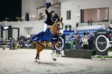 Showjumping news: Guido Grimaldi wins the CSI4*-W World Cup grand prix presented by Longines at the Al Shira&rsquo;aa Show in Abu Dhabi on Gentleman.