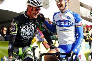 Mario Cipollini (l) would like to take on Tom Boonen in Milano-Sanremo
