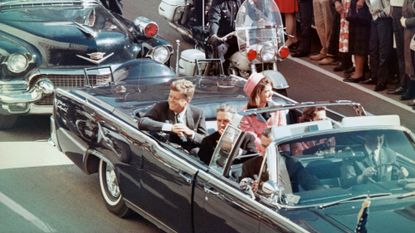 President John F. Kennedy right before 1963 assassination