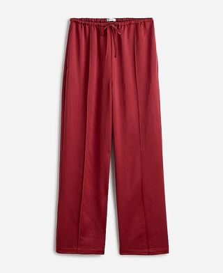 Madewell, Pintucked Slim Pull-On Pants in Satin