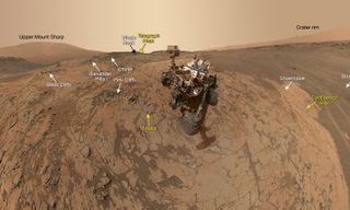 Curiosity rover on Mars