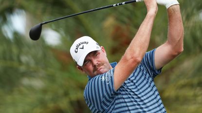 Marc Leishman takes a shot in the 2022 LIV Golf Team Championship in Florida