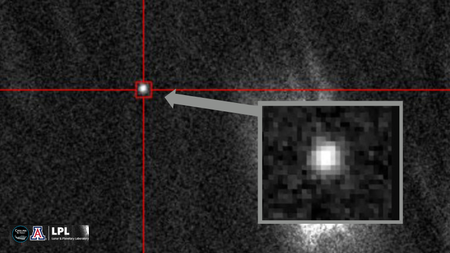 The asteroid 2024 YT4 as seen by the 8.1 meter Gemini South telescope on Feb. 7, 2025